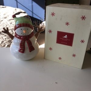 Pottery Barn Snowman Cookie Jar ⛄️🍪